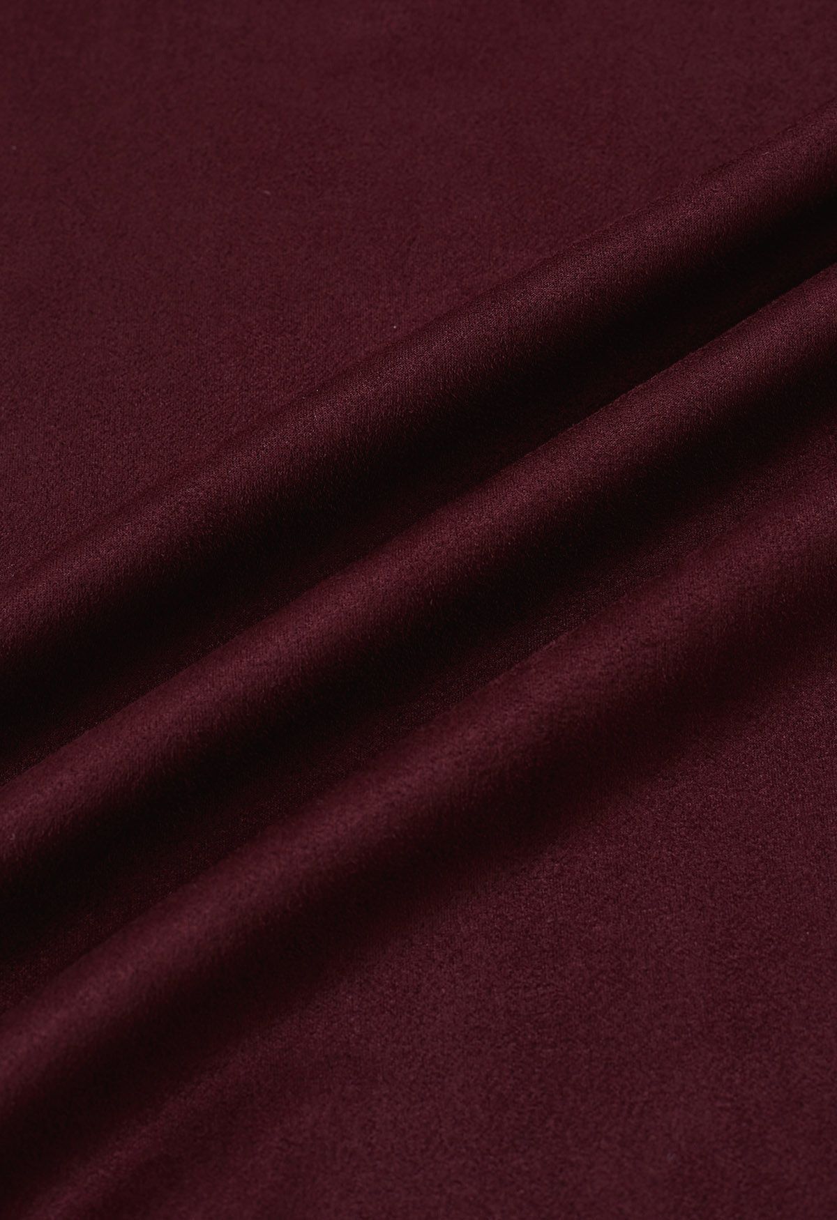 Minimalist Aesthetic A-Line Midi Skirt in Burgundy