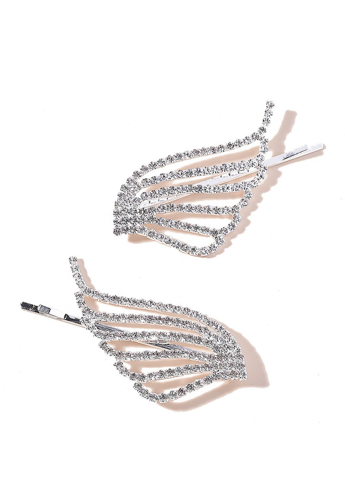 2-Pack Crystal Wing Bobby Pins