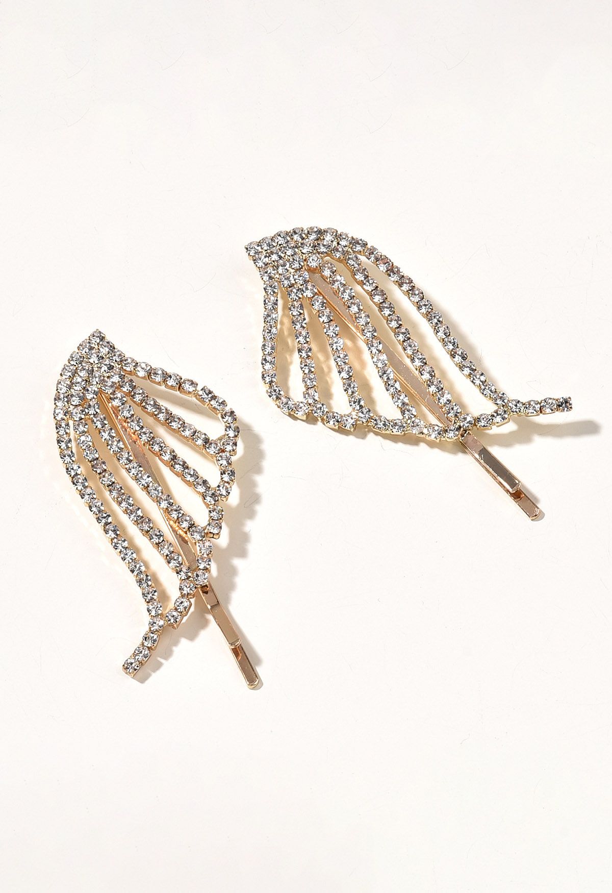 2-Pack Crystal Wing Bobby Pins