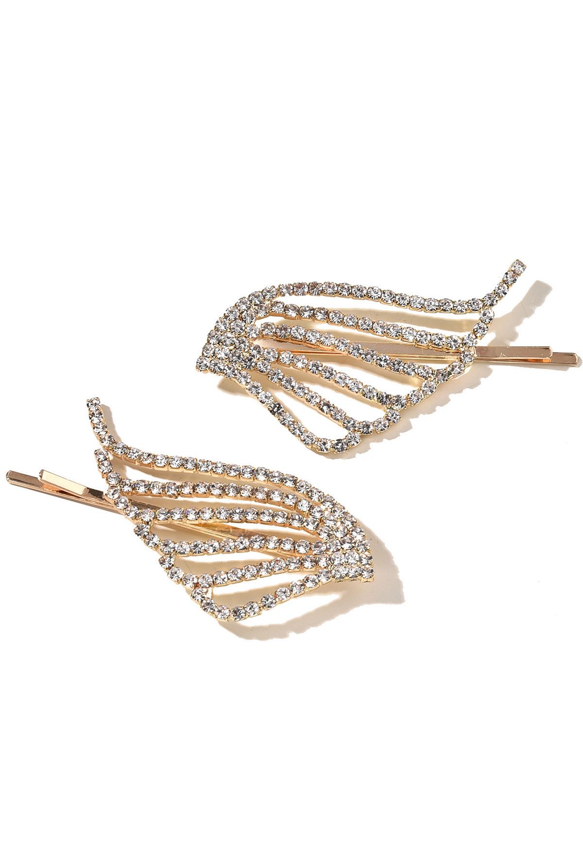 2-Pack Crystal Wing Bobby Pins