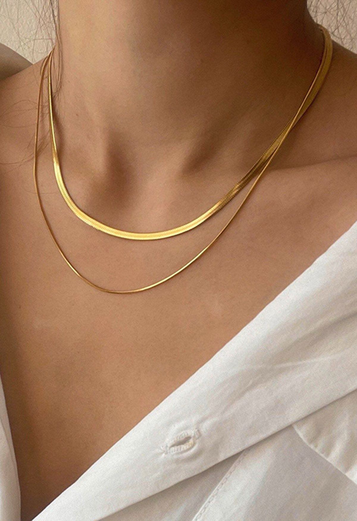 Golden Double-Layered Necklace