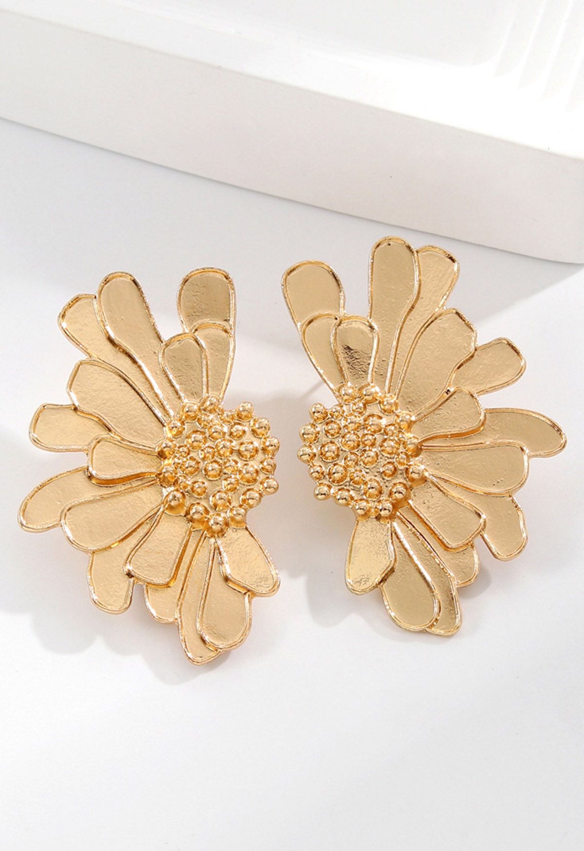 Golden Floral Earrings