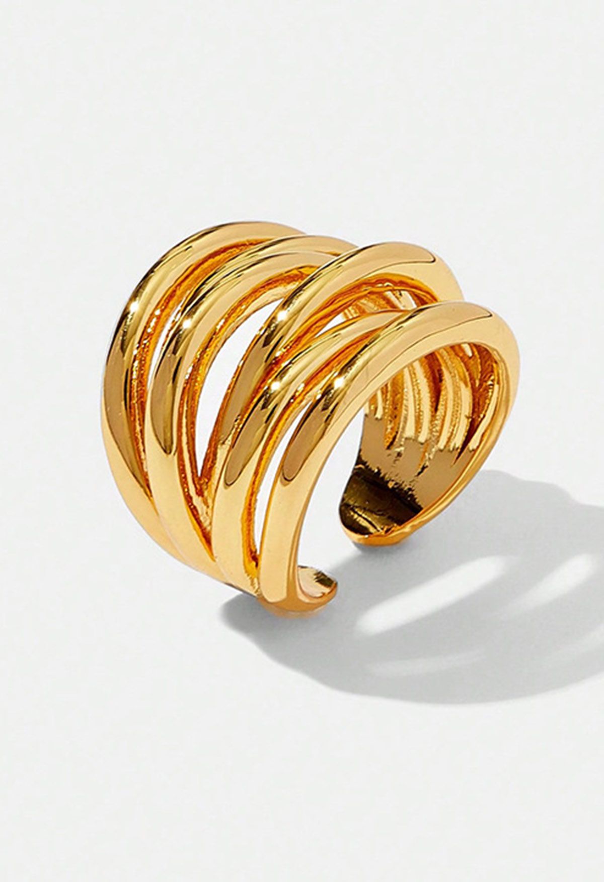 Retro Multi-Layered Open Ring