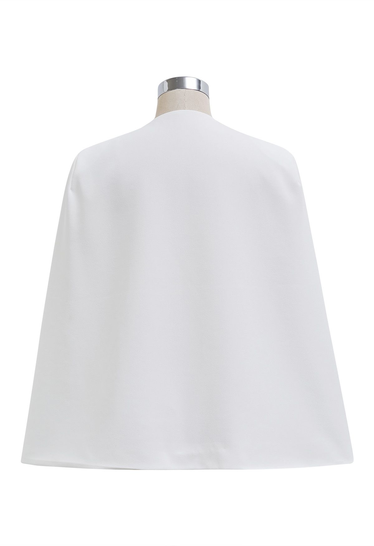 Modish Split Sleeve Cape Jacket in White