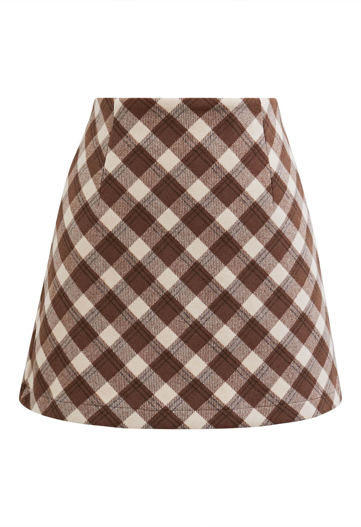 Nostalgic Plaid Mini Bud Skirt