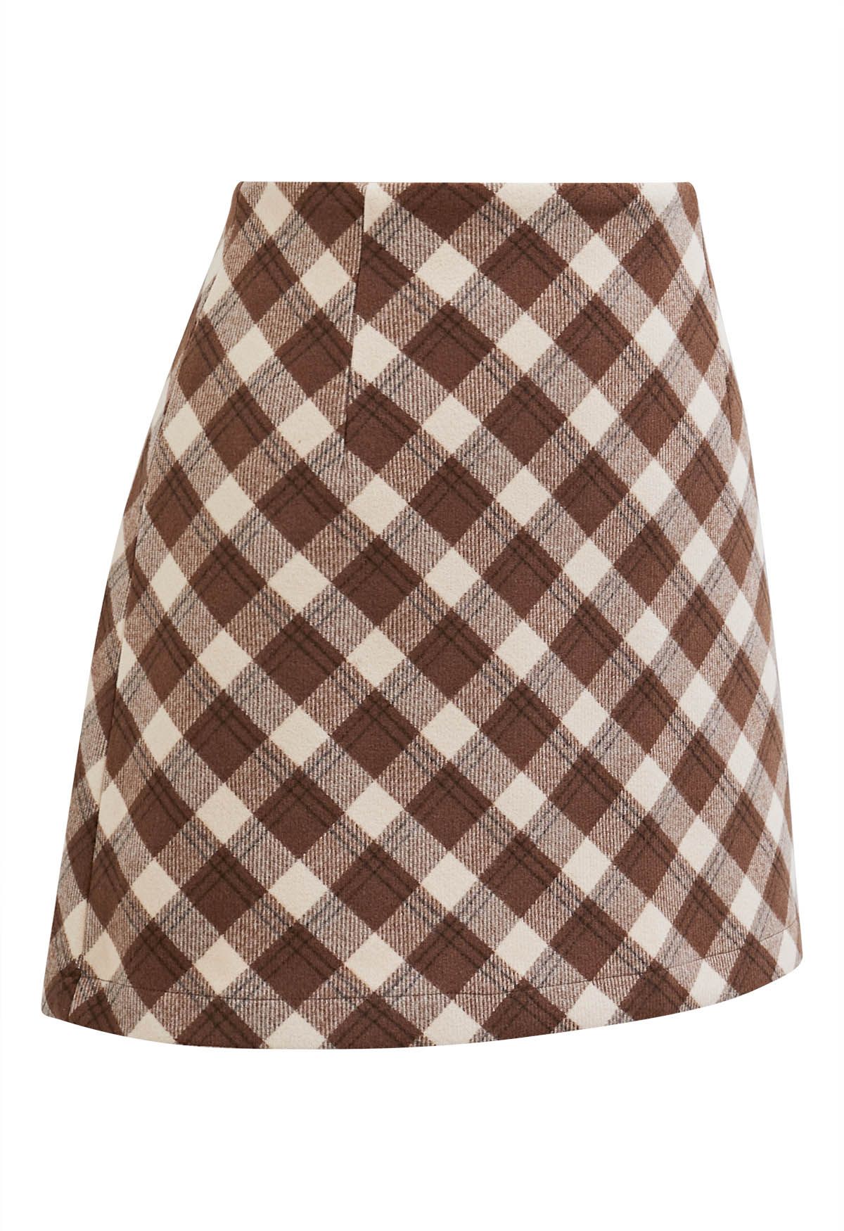 Nostalgic Plaid Mini Bud Skirt