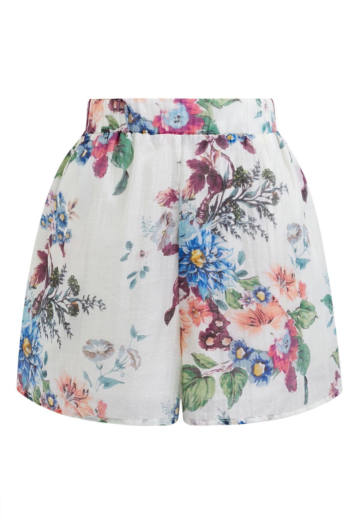 Gorgeous Garden Puff Sleeves Top and Shorts Set 