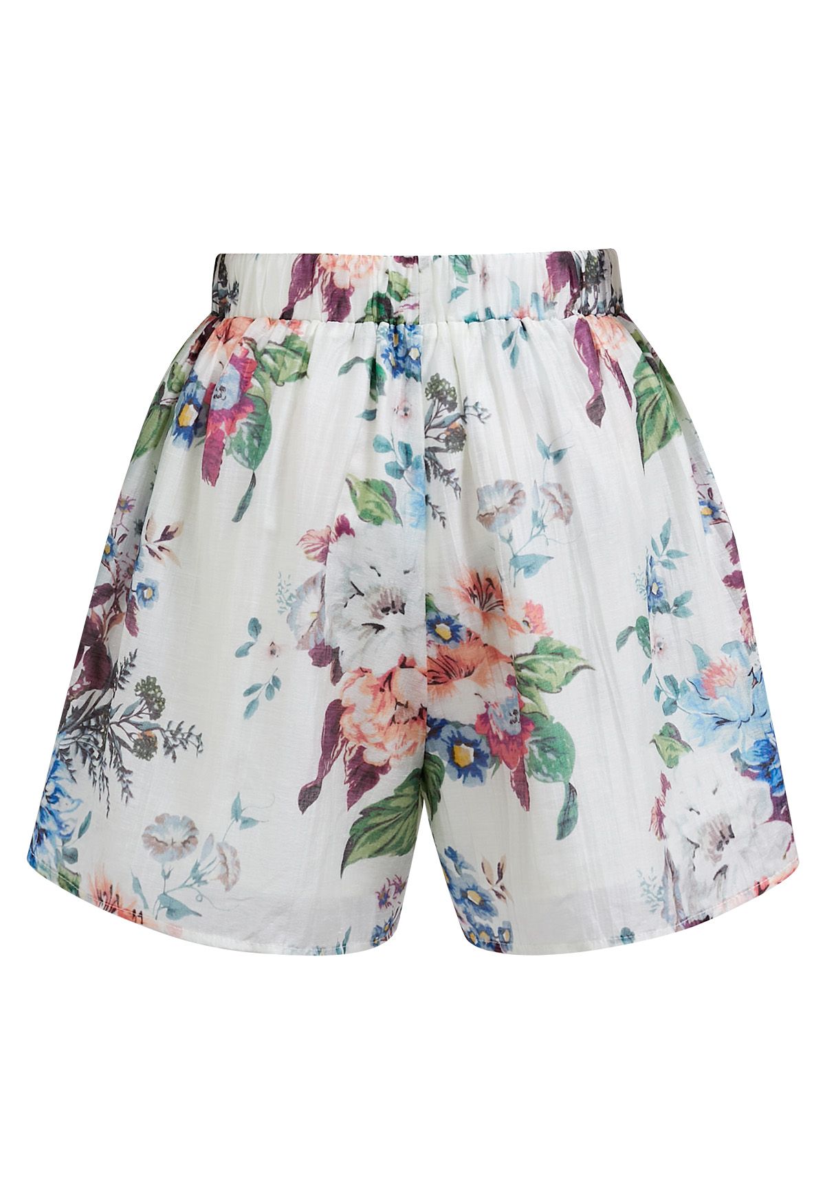 Gorgeous Garden Puff Sleeves Top and Shorts Set 