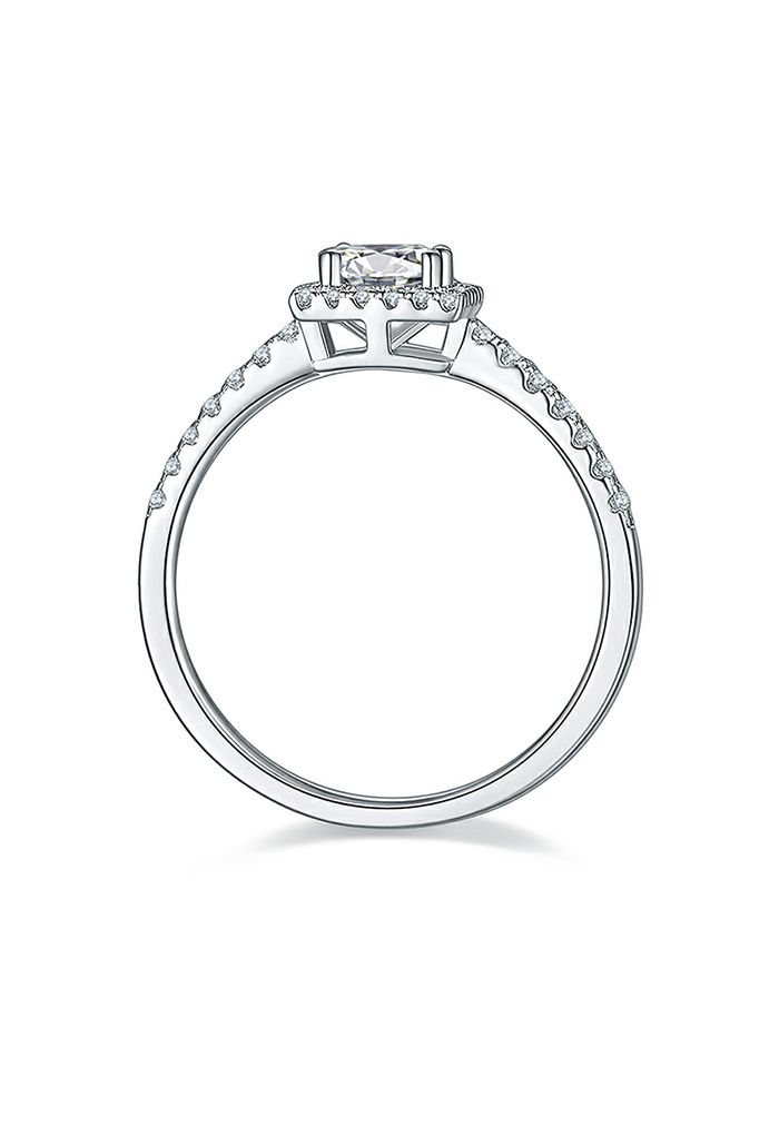 Square Shape Moissanite Diamond Ring