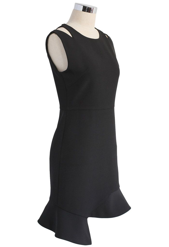 The Epitome of Grace Sleeveless Dress in Black