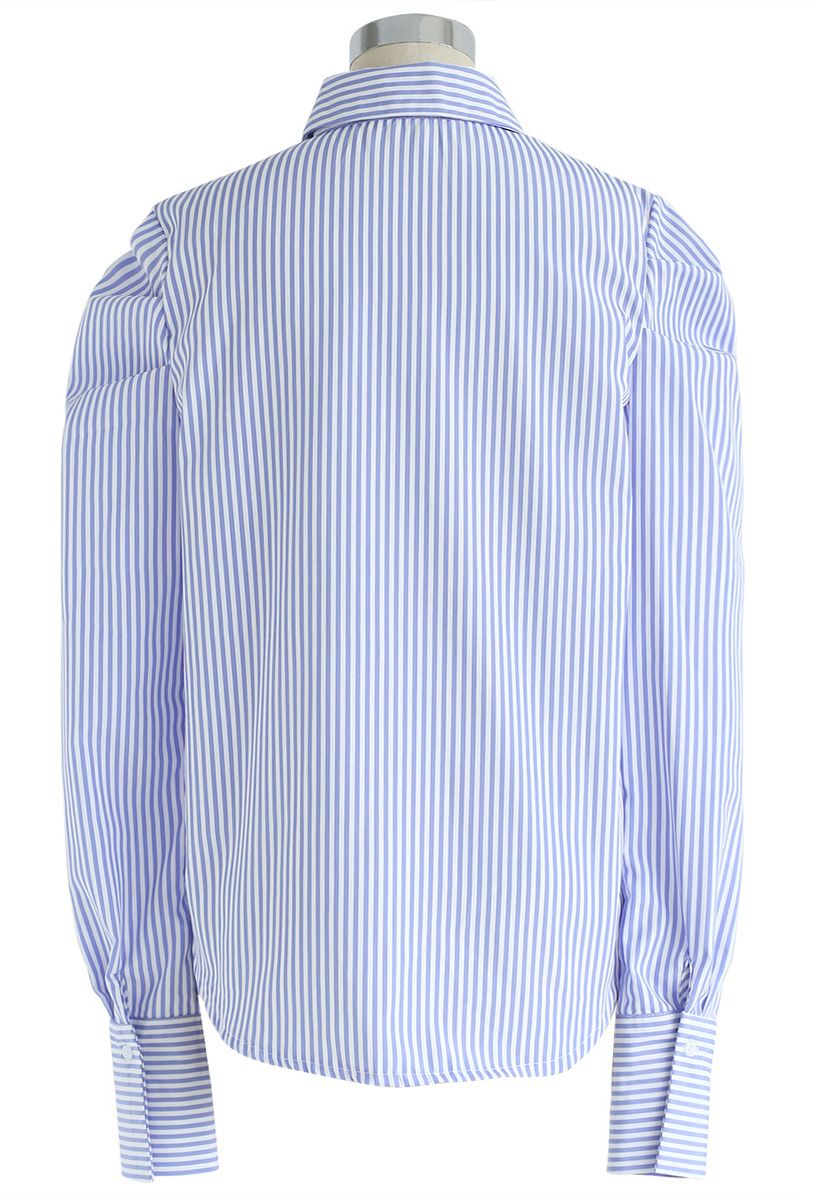 Faddish Pioneer Shirt in Blue Stripe