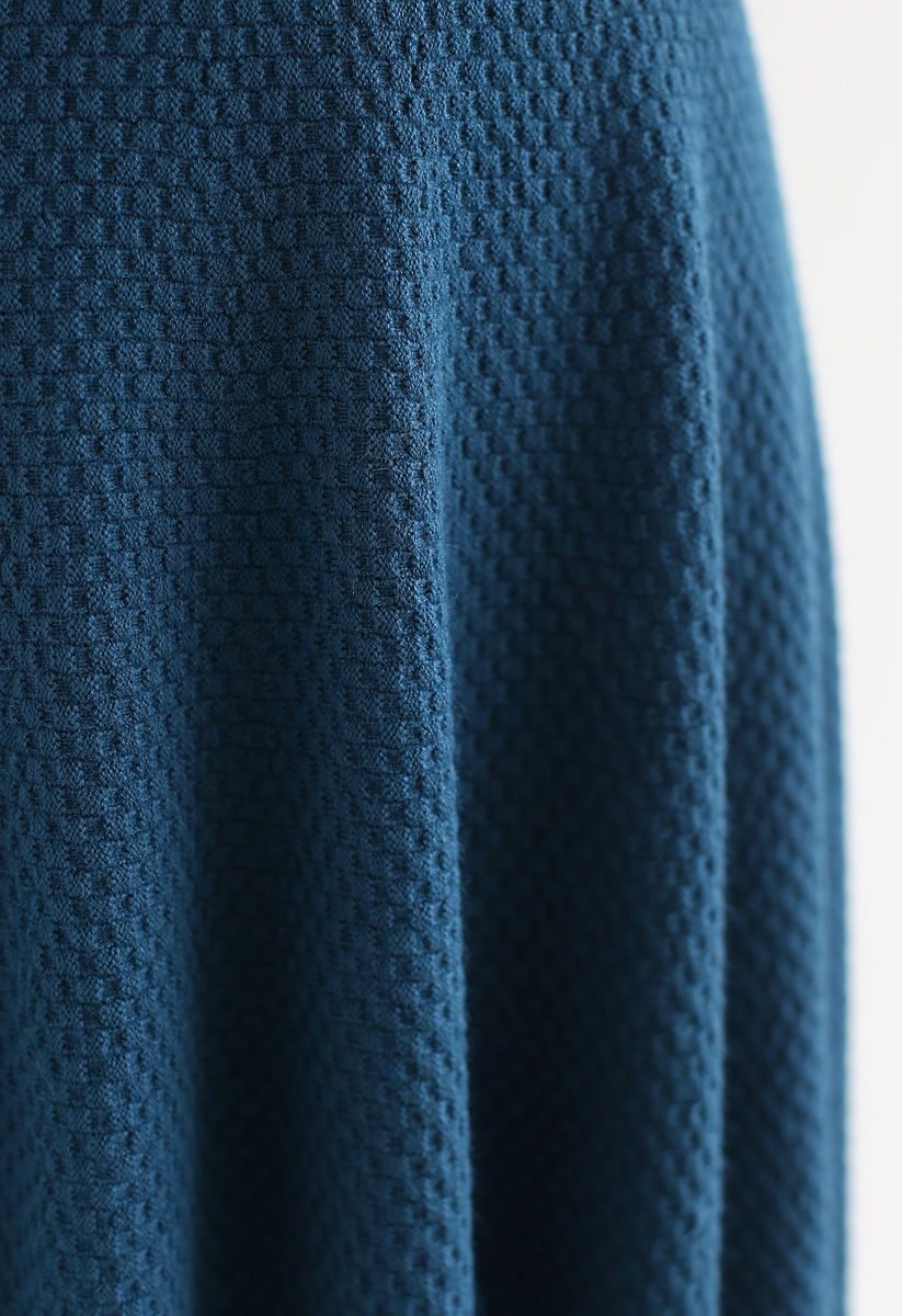 Sunday Afternoon Textured Knit Skirt in Blue 