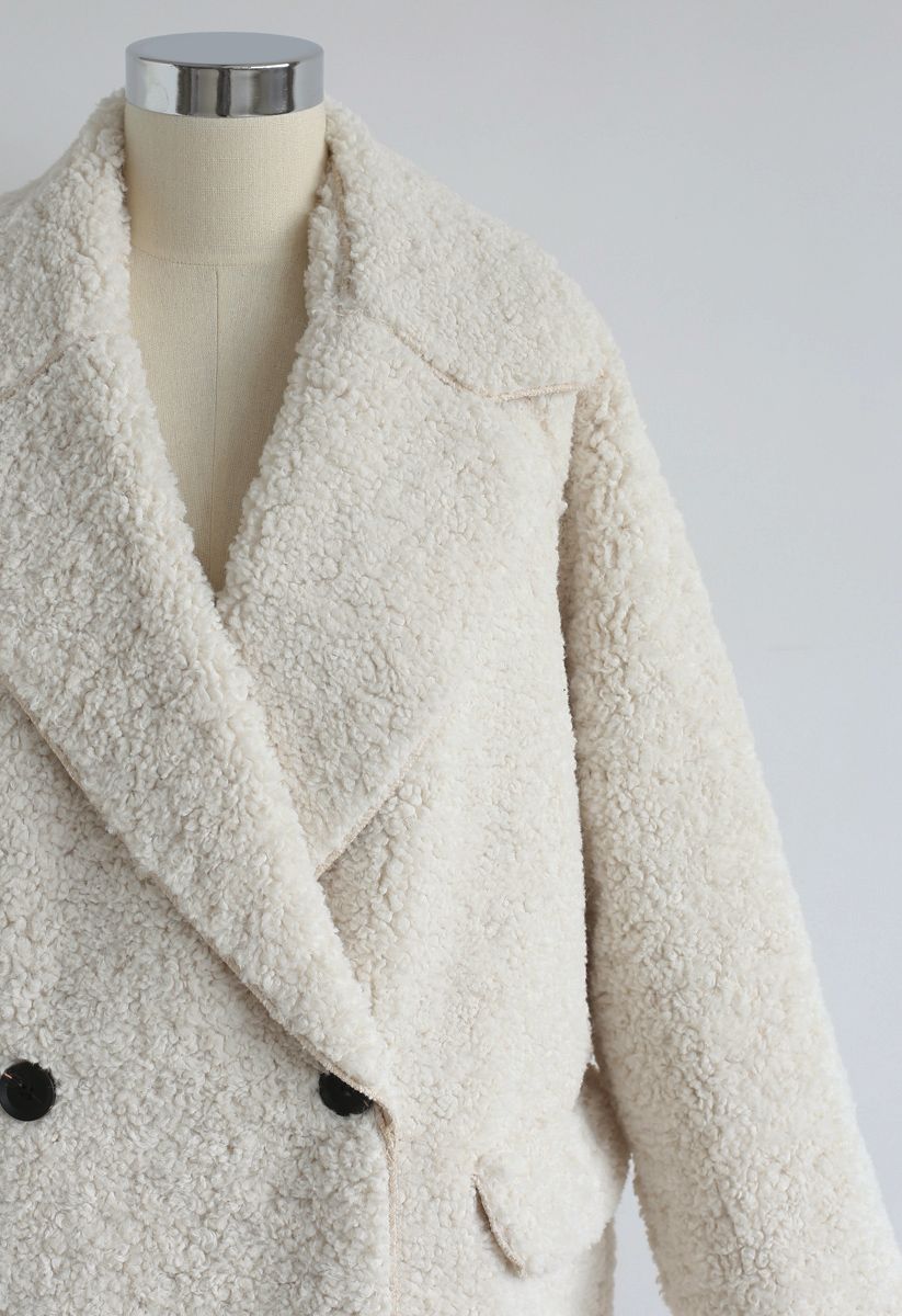 Out with A Sherpa Coat in Ivory