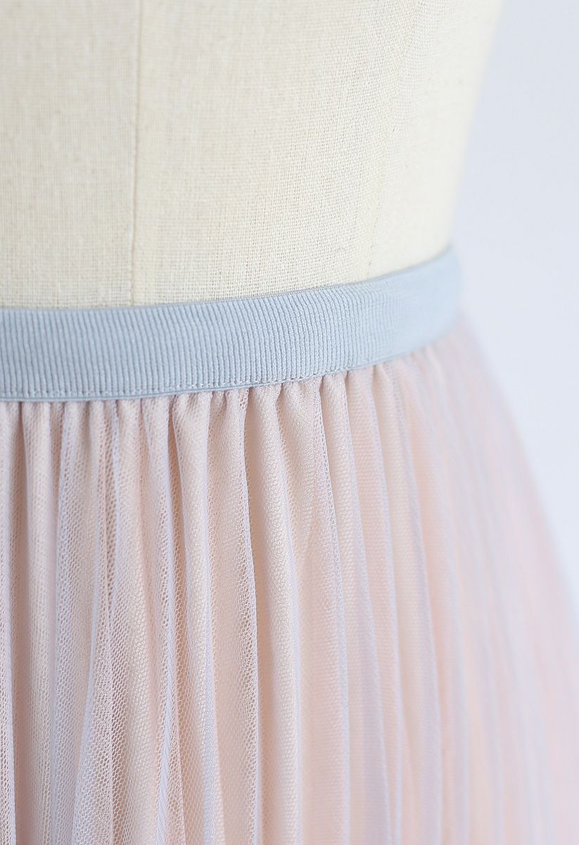 Tell You Why Pleated Mesh Skirt in Pink