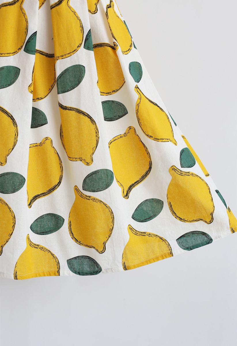 檸檬圖案A字半身裙