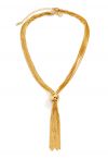 Multi-Layered Tassel Necklace in Gold