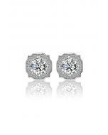 Pointed Edge Moissanite Diamond Earrings