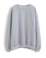 Spotted Fleece Sweatshirt in Grey