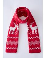 Christmas Vibe Elk Pattern Scarf