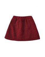 Glimmer Solid Color Mini Skirt For Kids