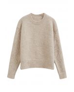 Snug Zigzag Sleeve Knit Sweater