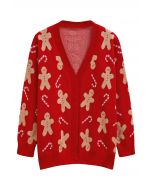 Merry Gingerbread Man Knit Cardigan