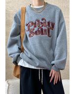 Pretty Soul Fleece-Lined Oversize Sweatshirt in Grey